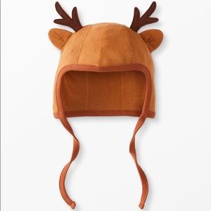 NWT Hanna Andersson baby reindeer pilot cap hat, size small